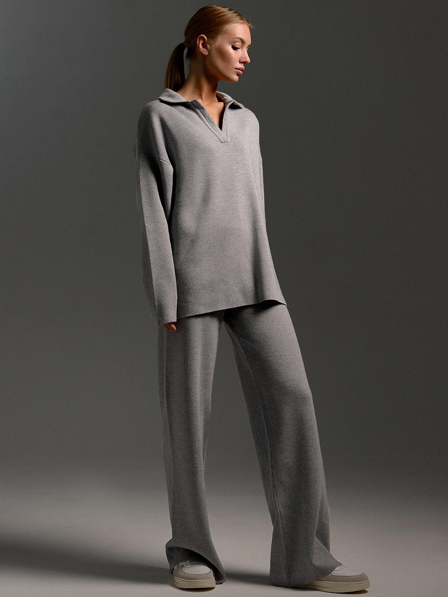 Two Piece Flair Trousers Lounge Set