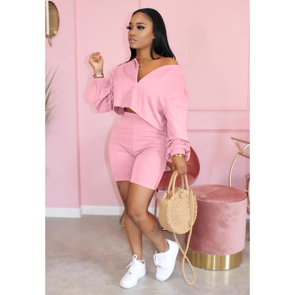 Two Piece Cycling Shorts Set