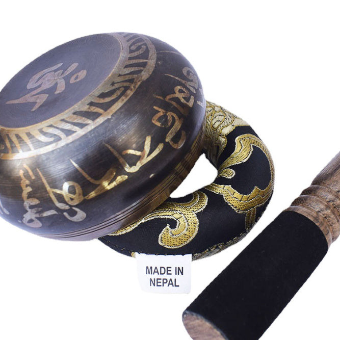 Black Healing and Meditation Singing Bowl