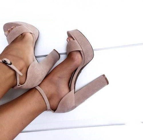 Suede Strappy heels