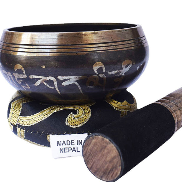 Black Healing and Meditation Singing Bowl