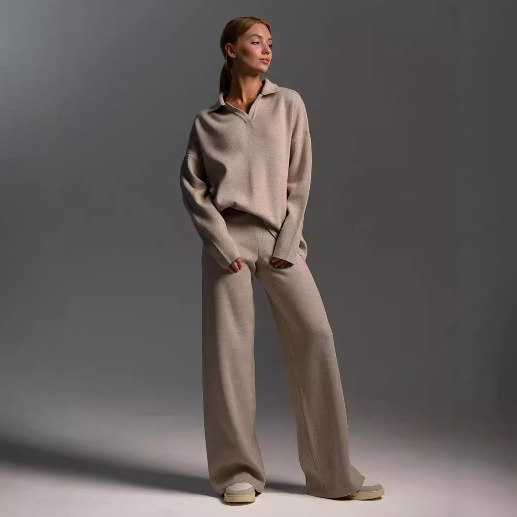 Two Piece Flair Trousers Lounge Set