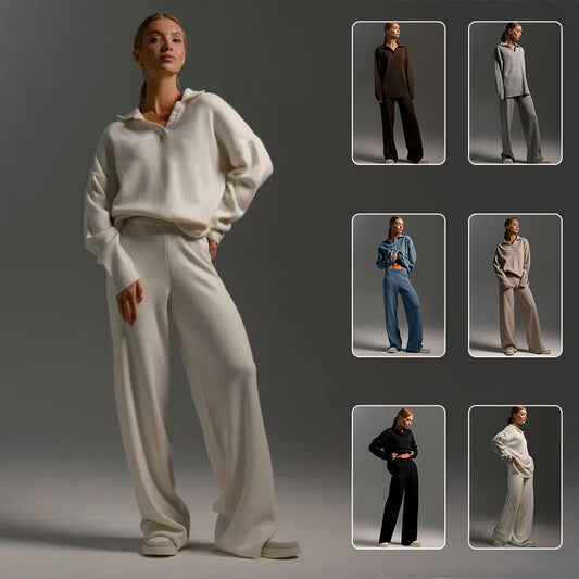 Two Piece Flair Trousers Lounge Set