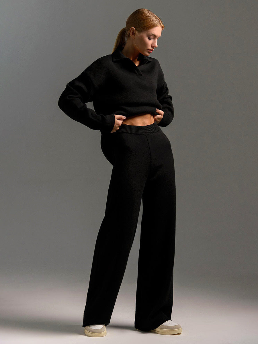 Two Piece Flair Trousers Lounge Set