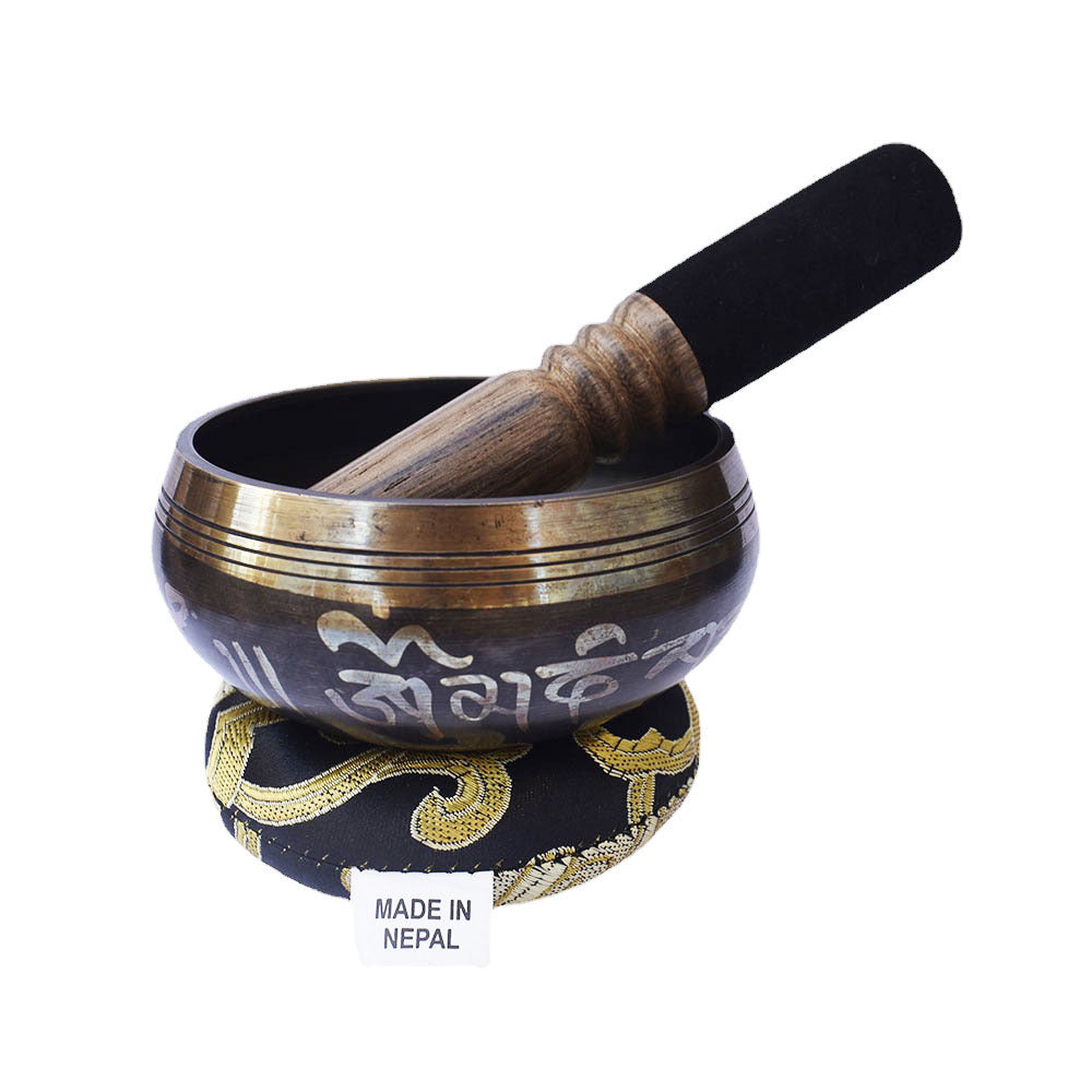 Black Healing and Meditation Singing Bowl
