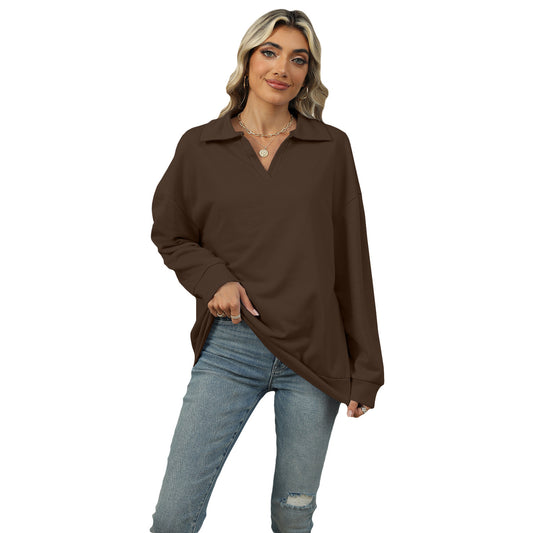 V-neck Sweatshirt Long-sleeved Pullover